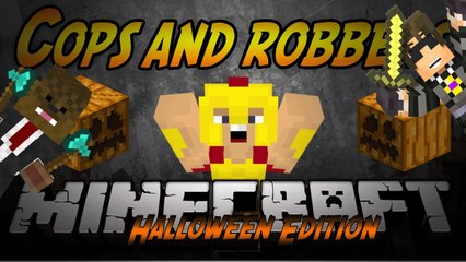 Minecraft "Modded Cops and Robbers" - CARVING MOD - Halloween Edition W/ Sky, Jerome, Ty, and Ant