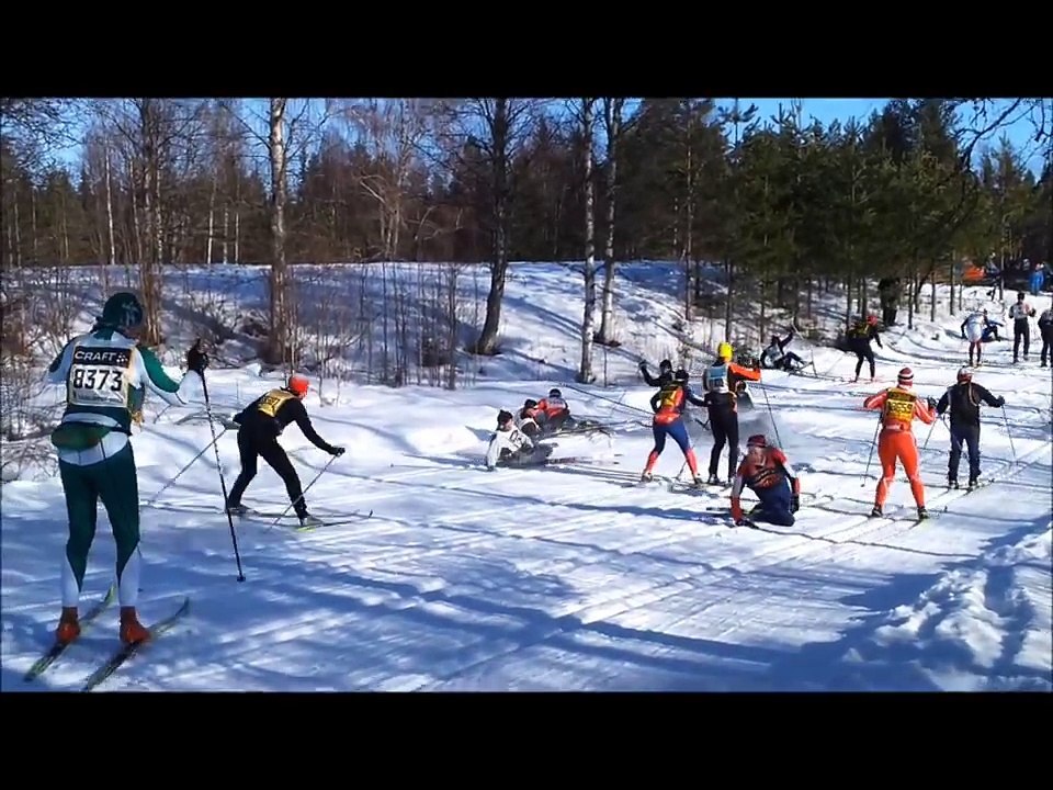Vasaloppet 2012 crashes cut Risberg vurpor