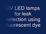 UV LED Lamps and Goggles for Fluorescent Dye Leak Detection