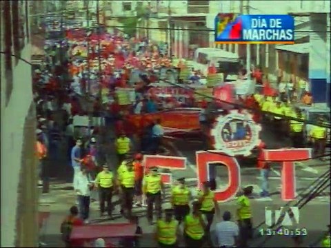 Un 'dron' en la marcha de los trabajadores