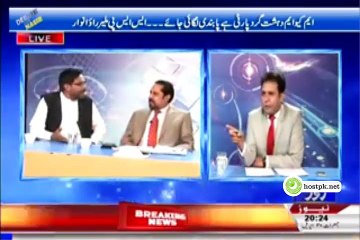 Naked abuses of of PTI Leader to MQM Senior Worker in A Live Show