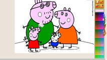 Peppa Pig en Español Colorear a Peppa Pig Y su Familia Juegos de pintar