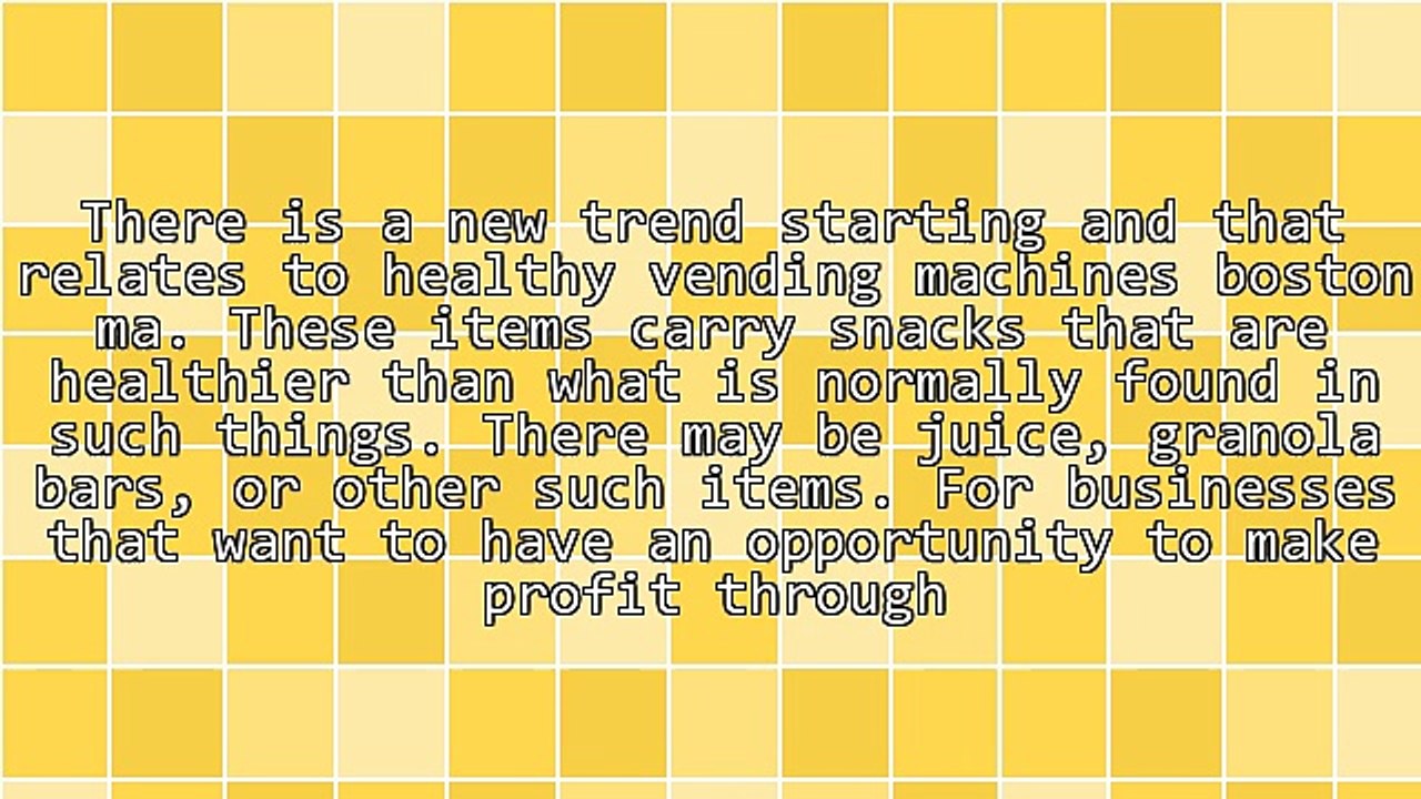 Healthy Vending Machines Boston MA Offering Opportunities For Building Business Profits