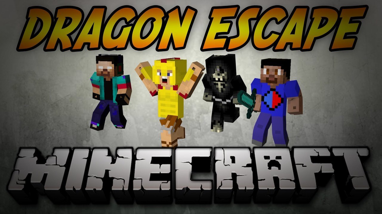 Minecraft Dragon Escape Minigame - "All made by CHIZZ"?! w/Noahcraft, Vikk, Brenny, and Justin!