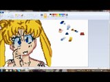 Sailor moon pixel art redone before vs now speedpaint ms paint
