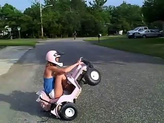 hot girl rides 24v Power wheels