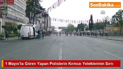 1 Mayıs Taksimde Polise Kırmızı Yelek