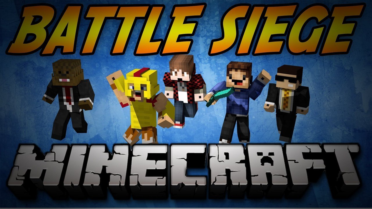 Minecraft Battle Siege - "I CAN FLY!!" W/ Mitch, Jerome, Rob, and Bodil