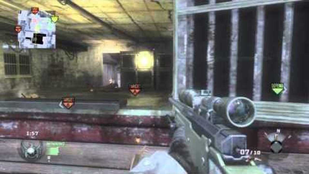 Black Ops: Quickscoping SnD: Sniper Glitch (most amazing "no scope" ever)