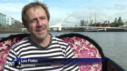 Góndolas y gondoleros se instalan en Buenos Aires