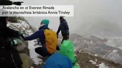 Joven grabó dramático video durante avalancha en el Everest