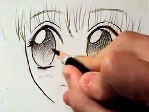 تعليم رسم صور الانمى | رسم عيون انمى .flv