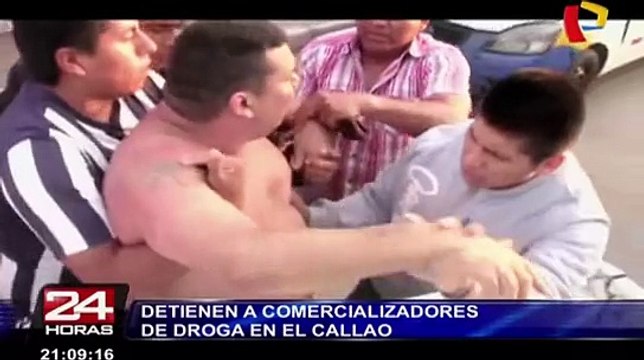Capturan a dos comercializadores de droga en el Callao