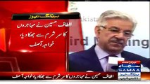 efense Minister Khawaja Asif Response on Altaf Hussain's Hate Speech