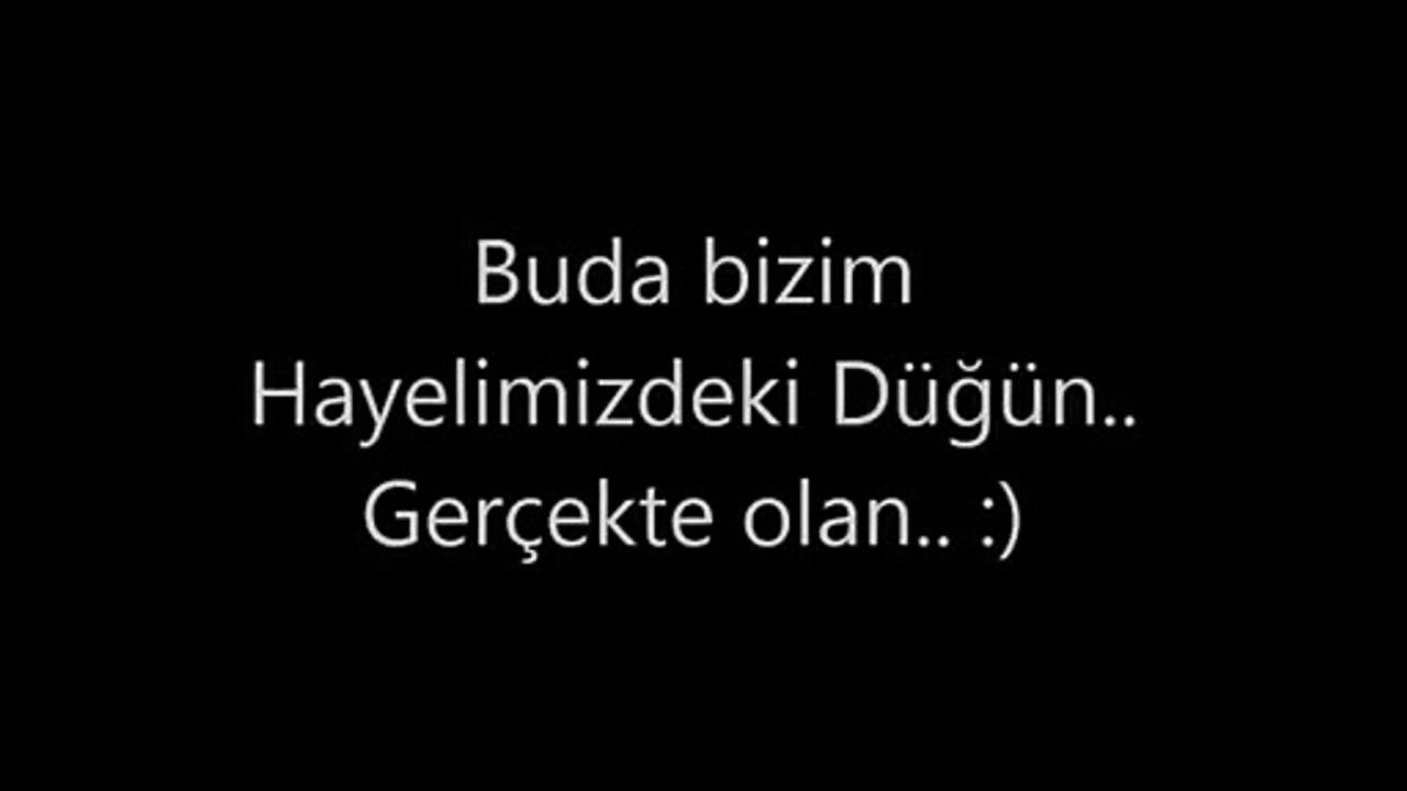 Hayalimdeki dügün.. Gercekte olan _)