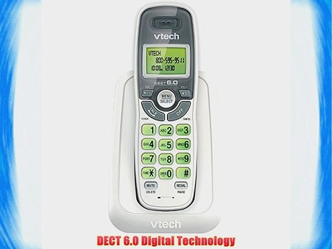 VTech CS6114 DECT 6.0 Cordless Phone with Caller ID/Call Waiting White with 1 Handset