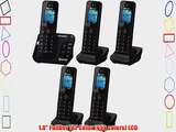 Panasonic Factory Refurbished KX-TGH263B plus 2 KX-TGHA20B Handsets (5-Handsets Total) DECT