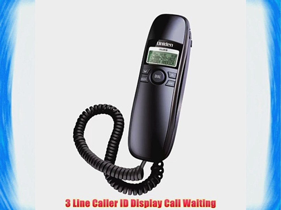 Uniden 1260BK Black Slimline Caller ID Phone Color: Black