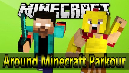 Around Minecraft in 8 Parkours - CHALLENGE! 1/3 - W/ Noahcraftftw