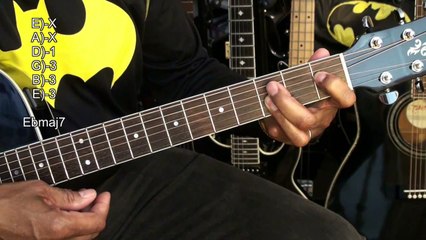 Guitar Chord TABS Tutorial In Style Of Seal Batman Forever EricBlackmonMusicHD