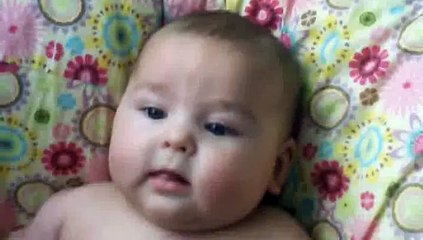 Scared to hear a baby laughing