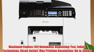 Ricoh Aficio SG 3110SFNw GELJET Wireless Multifunction Color Printer 29ppm Print 3600 x 1200dpi