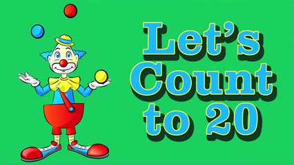 Number Counting Juggling Circus Clown - Learn to Count 1 to 20 for Kids