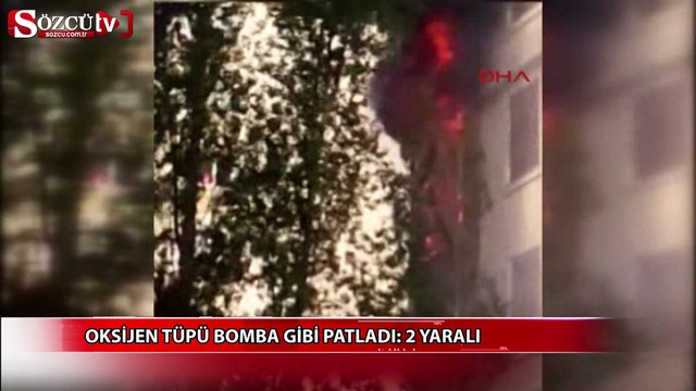 Oksijen tüpü bomba gibi patladı: 2 yaralı