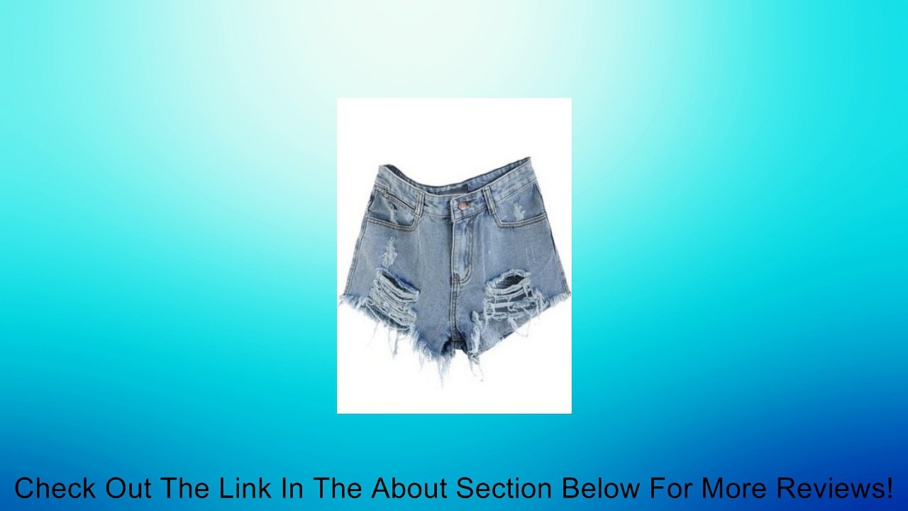 EGELEXY Vintage Womens Denim High Waisted Shorts Jeans Blue Review