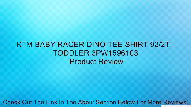 KTM BABY RACER DINO TEE SHIRT 92/2T - TODDLER 3PW1596103 Review