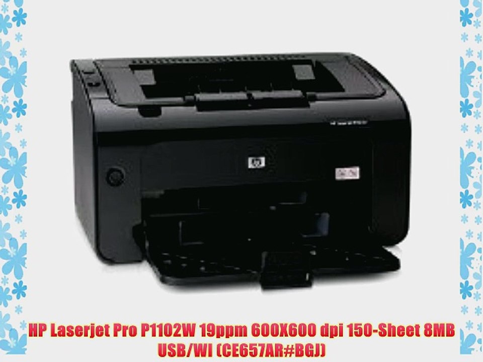 HP Laserjet Pro P1102W 19ppm 600X600 dpi 150-Sheet 8MB USB/WI (CE657AR#BGJ)