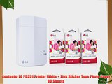 [Printer Paper SET] New LG Pocket Photo Printer 3 PD251 [White] (Follow-up model of PD241T