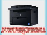 Dell C1765NFW Color Laser Multifunction Printer/Scanner/Copier/Fax Machine (All-in-One) with