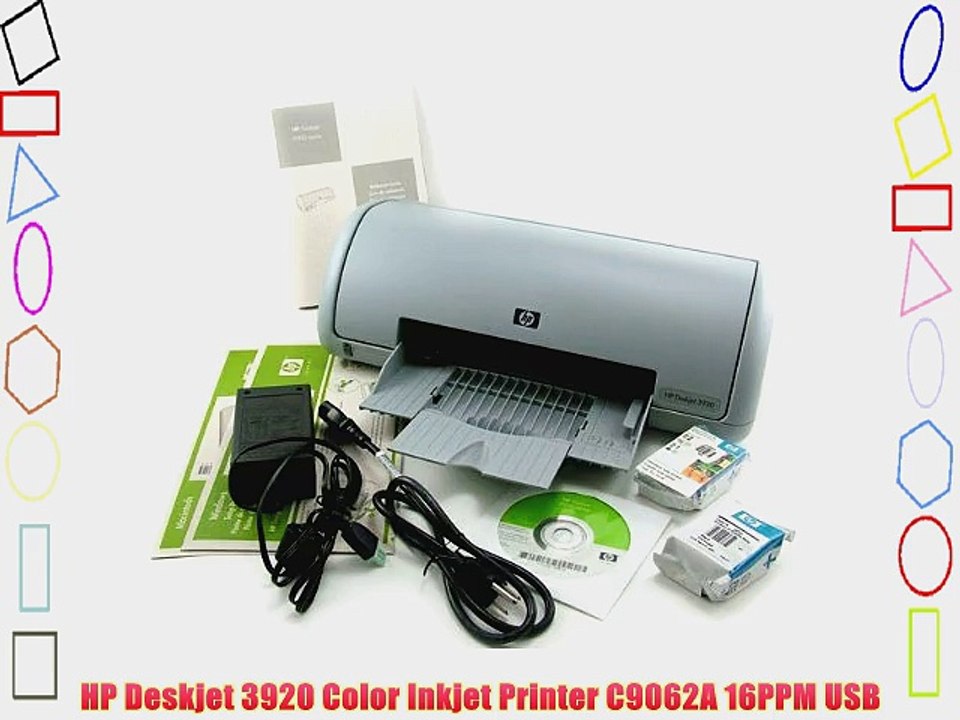 HP Deskjet 3920 Color Inkjet Printer C9062A 16PPM USB