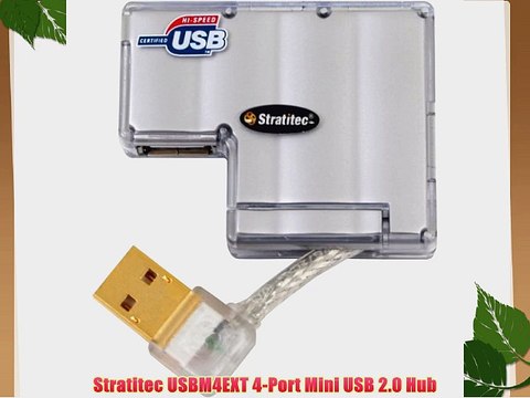 Stratitec USBM4EXT 4-Port Mini USB 2.0 Hub
