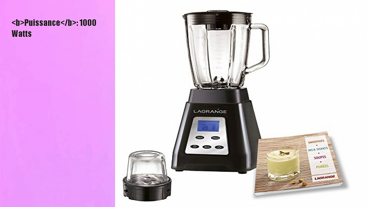 Lagrange 609003 Blender Mixer 1000 W Noir video Dailymotion