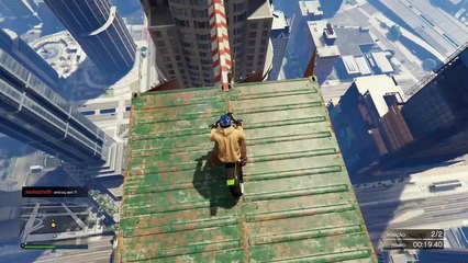 GTA V Online - Parkour de Moto no Baze Bank ft. Joao [Xbox One]