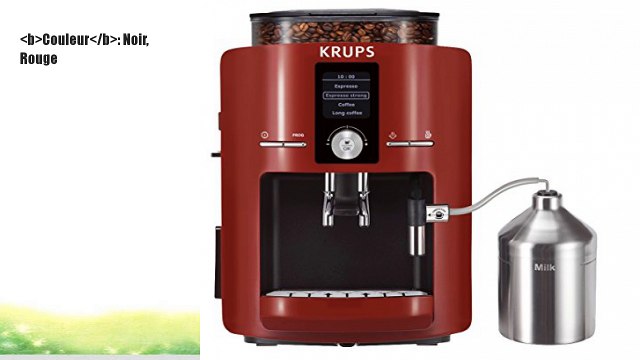 Krups EA 8255 Machine à espresso Piano Rouge/noir