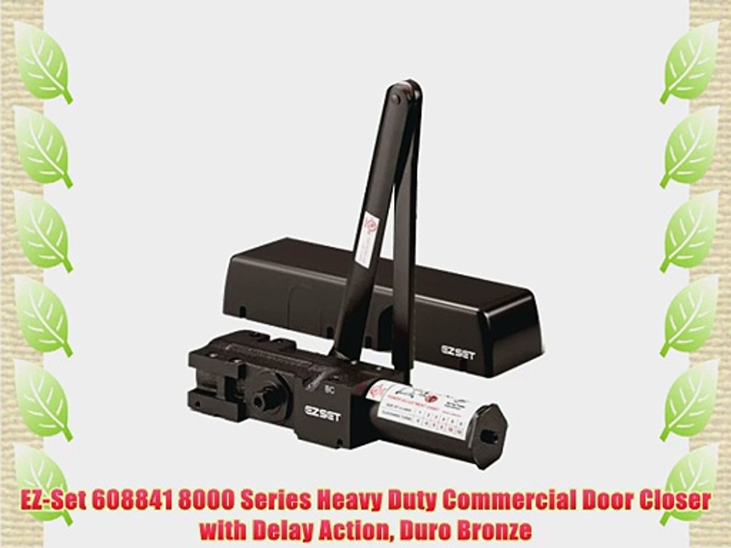 Ez Set 608841 8000 Series Heavy Duty Commercial Door Closer With