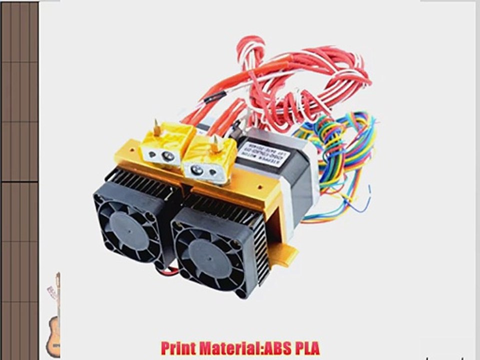 12v 0.2/0.3/0.4mm Nozzle Thermocouple Dual Nozzles 3d Printer Print Head/extruder Reprap Makerbot