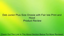 Deb Junior Plus Size Onesie with Fair Isle Print and Hood Review