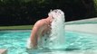 Slow Motion Clip Captures Dramatic Dive Into Pool