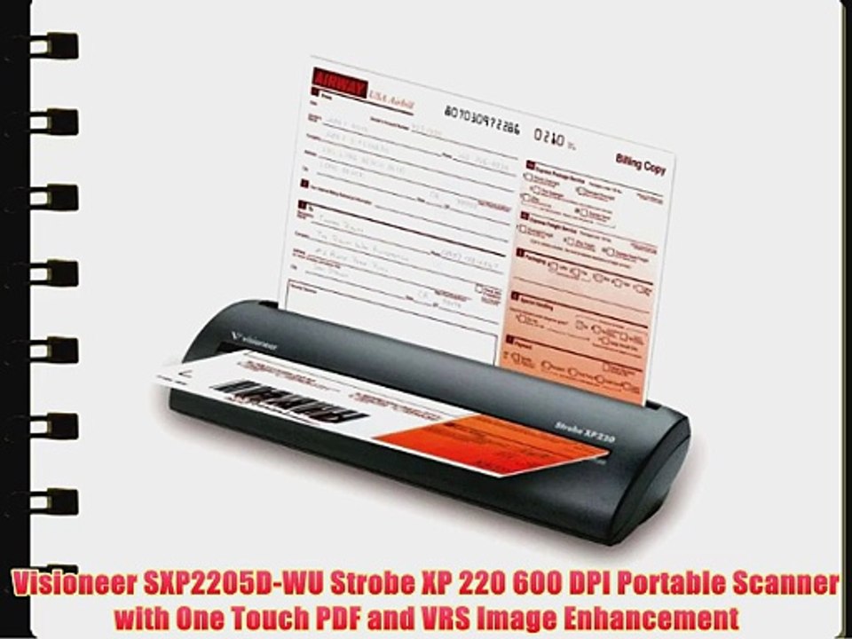 Visioneer SXP2205D-WU Strobe XP 220 600 DPI Portable Scanner with One Touch PDF and VRS Image