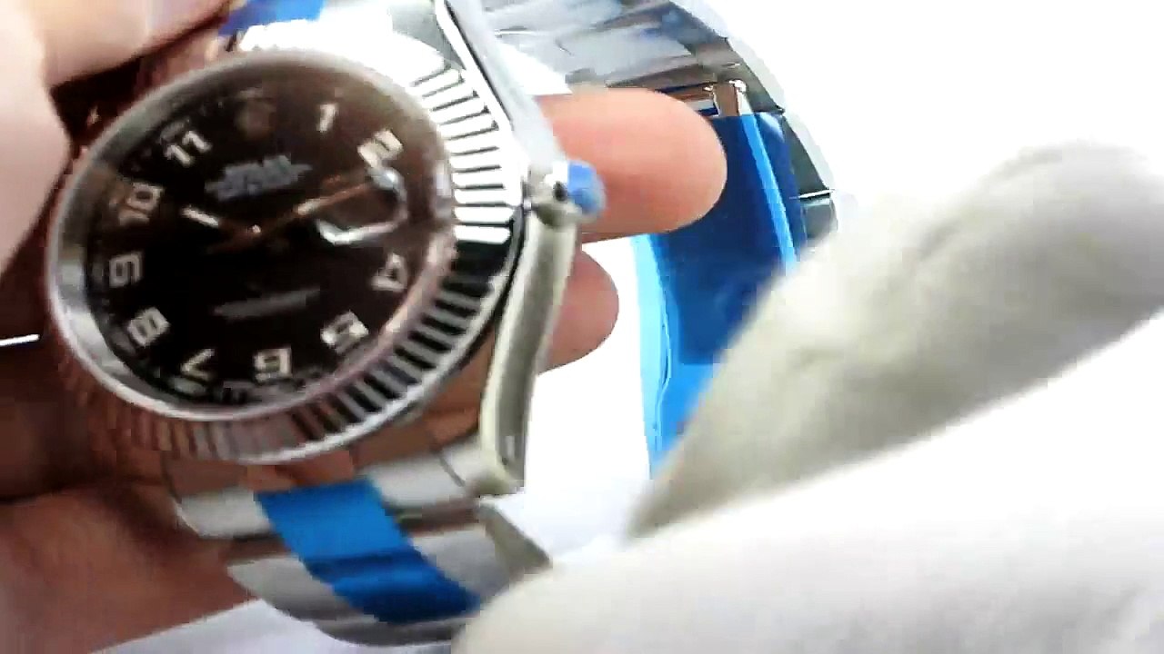 Rolex Datejust II (41mm Oversize) R2Dj0165D Ss Oyster Fluted Black Sticks Swiss Eta 2836