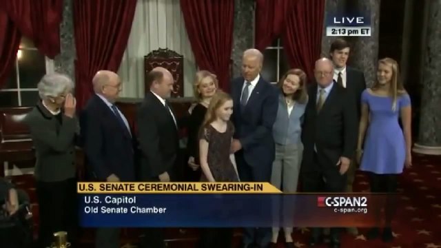 JOE BIDEN CREEPY ANTICS - Senator’s Daughter Narrowly Escapes Kiss from Creepy Joe Biden