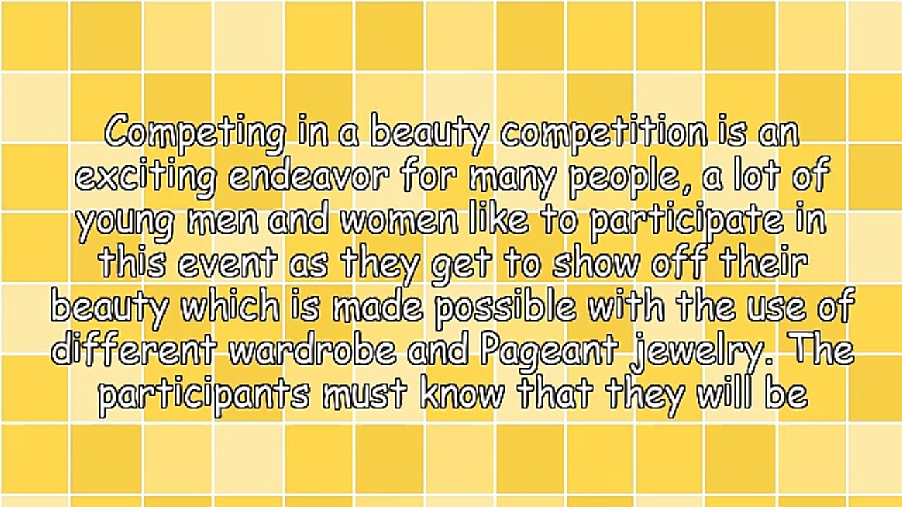 Making A Decision On Pageant Jewelry