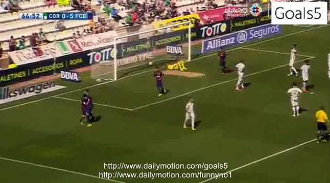 Gerard Pique Goal Cordoba 0 - 5 Barcelona La Liga 2-5-2015
