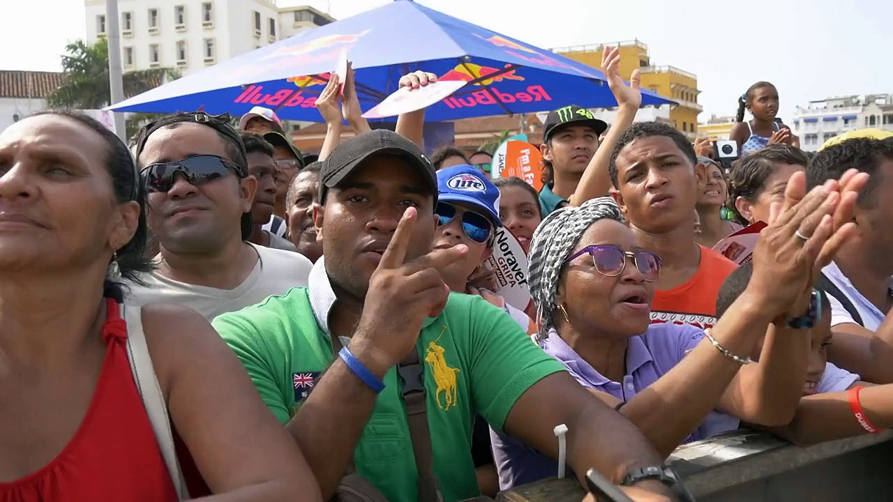 Cliff Diving in the Seaside Town Of Cartagena, Colombia