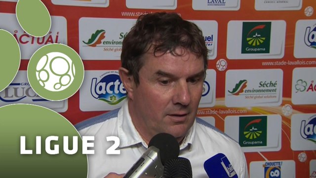 Conférence de presse Stade Lavallois - Havre AC (1-1) : Denis ZANKO (LAVAL) - Thierry GOUDET (HAC) - 2014/2015