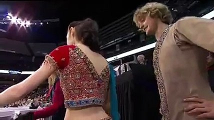 ice skat bollywood dance on folk music